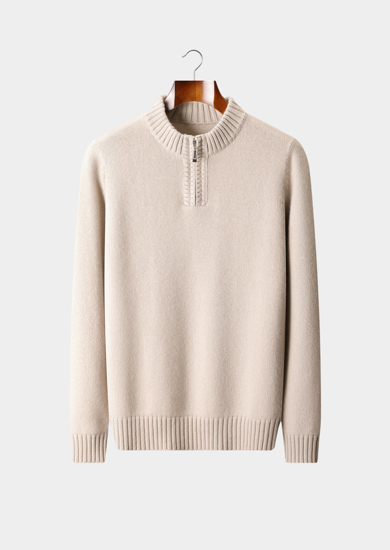 Pure Cashmere Off Half Zip Sweater