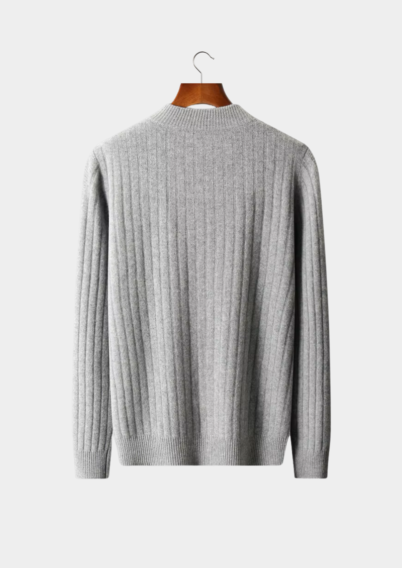 Pure Extra-Fine Merino Wool Patterned Zip Cardigan