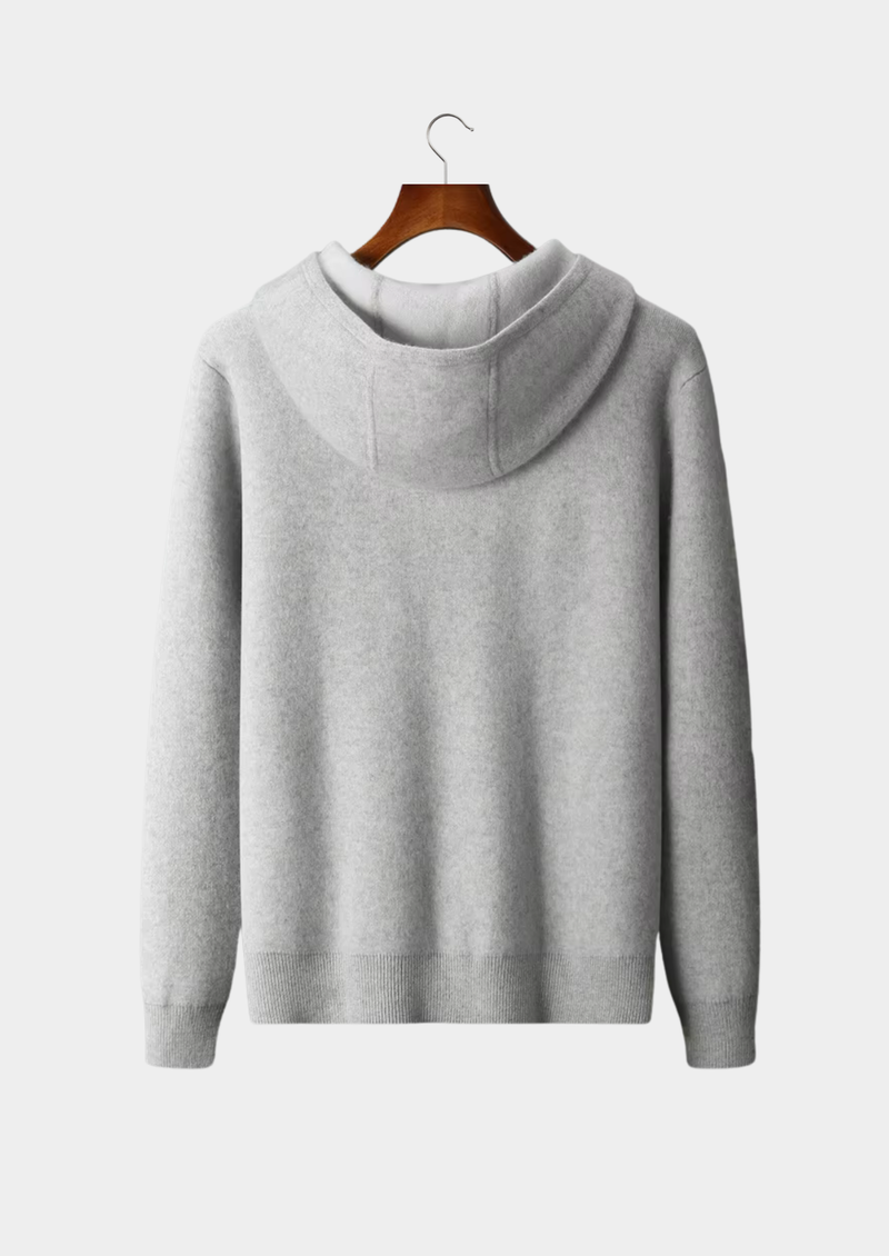 Premium Cashmere Two Tone Zipper Hoodie