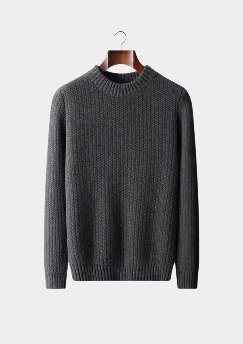 Pure Cashmere Dark Gray Heavyweight Crewneck