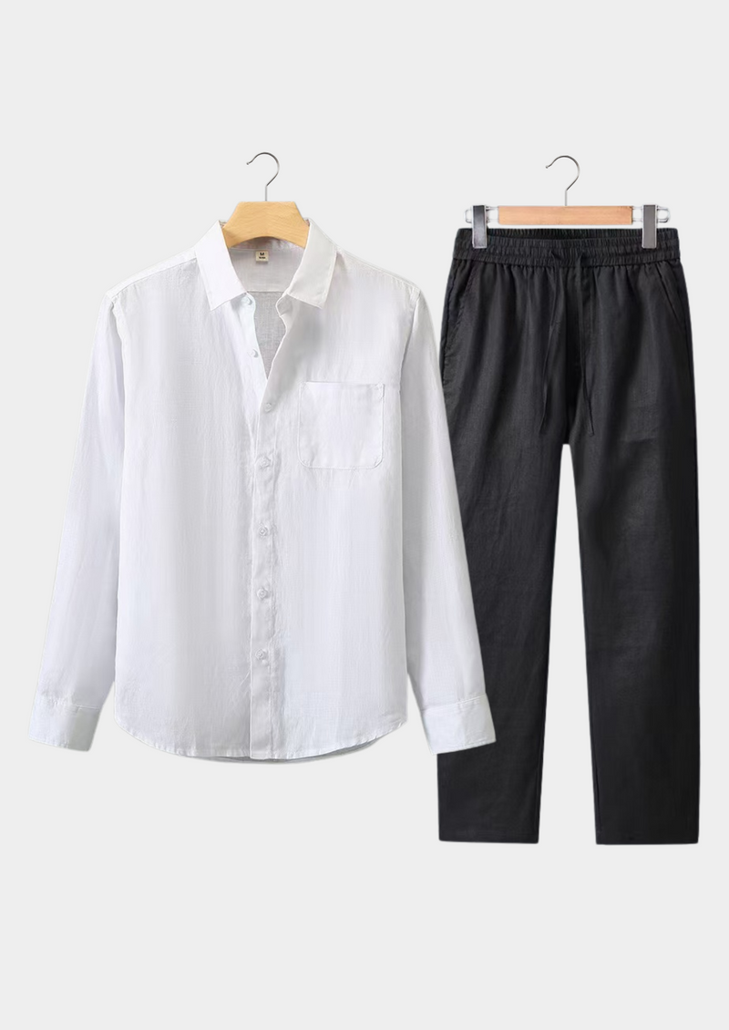 Dolcevita Longsleeve Summer Set - White/black