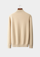 Pure Extra-Fine Merino Wool Ribbed Zip Cardigan