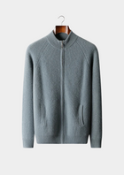 Premium Cashmere Ribbed Cardigan