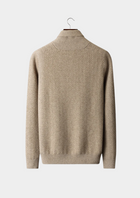 Premium Cashmere Zigzag Button Sweater
