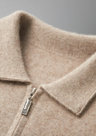 Premium Cashmere Zipper Cardigan