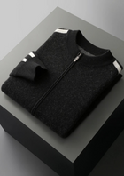 Pure Extra-Fine Merino Wool Striped Cardigan