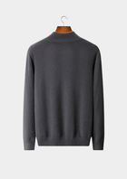 Pure Cashmere Dark Gray Dual Zip Cardigan