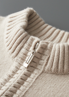 Pure Cashmere Off Half Zip Sweater