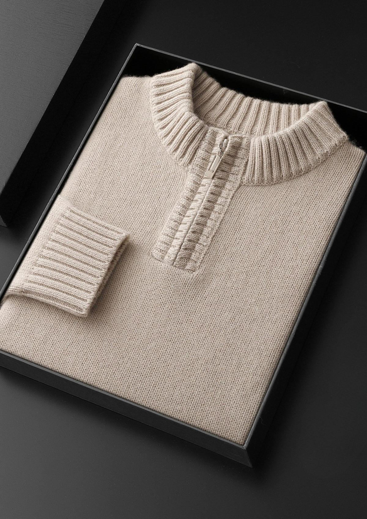 Pure Cashmere Off Half Zip Sweater