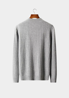 Pure Extra-Fine Merino Wool Patterned Zip Cardigan