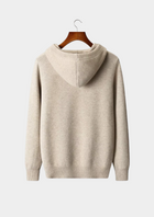 Pure Extra-Fine Merino Wool Button Hoodie