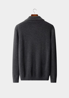 Pure Extra-Fine Merino Wool Funnel Neck Dual Zip Cardigan