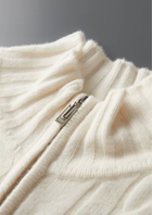 Pure Extra-Fine Merino Wool Dual-Zip Cable Cardigan