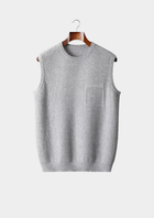 Pure Extra-Fine Merino Wool Crewneck Vest