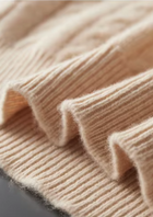 Pure Extra-Fine Merino Wool Cable Knit Henley Sweater