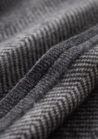 Pure Extra-Fine Merino Wool Gray Herringbone Set
