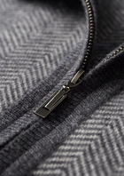 Pure Extra-Fine Merino Wool Gray Herringbone Set