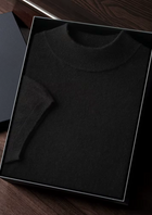 Premium Cashmere Mock Neck T-Shirt