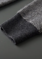 Pure Extra-Fine Merino Wool Gray Herringbone Set