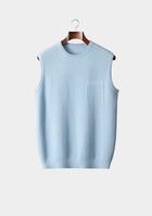 Pure Extra-Fine Merino Wool Crewneck Vest
