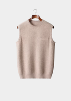 Pure Extra-Fine Merino Wool Crewneck Vest