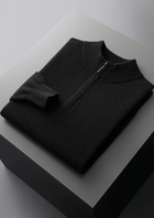 Pure Extra-Fine Merino Wool Half Zip Sweater