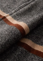 Pure Cashmere Striped Zip Cardigan