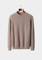 Pure Extra-Fine Merino Wool Ribbed Raglan Crewneck