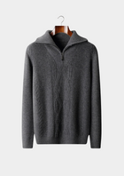 Pure Extra-Fine Merino Wool Half Zip Sweater