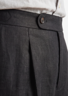 Tuscany Pleated Coastal Trousers - Black