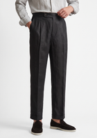 Tuscany Pleated Coastal Trousers - Black