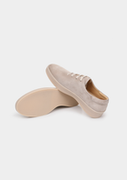 Light Gray Minimal Suede Sneakers