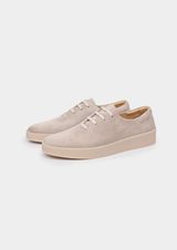 Light Gray Minimal Suede Sneakers