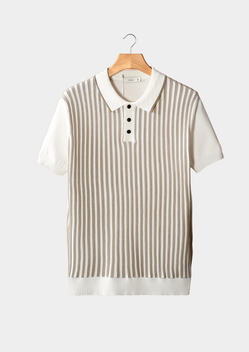 Vertical Striped Polo