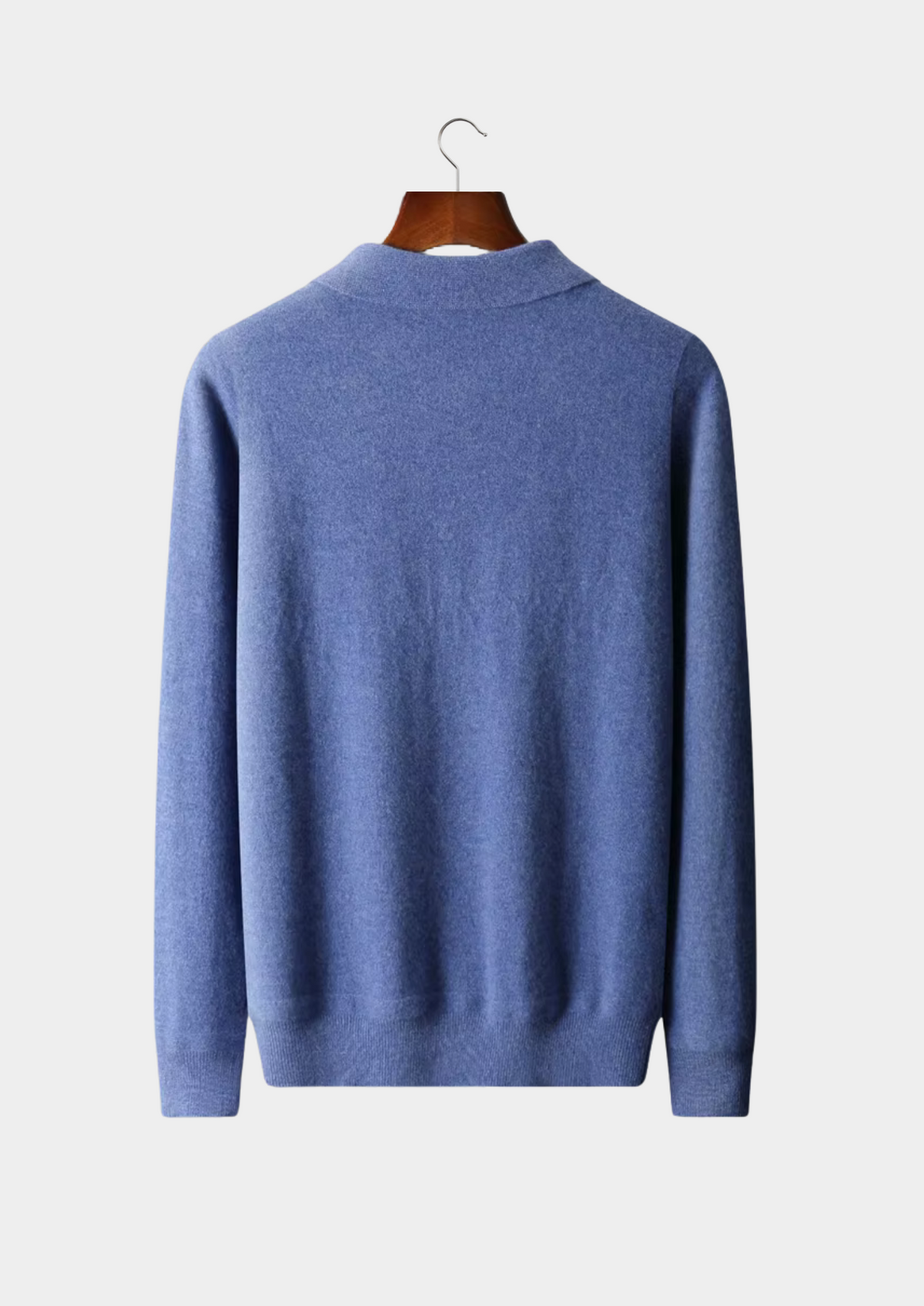 Pure Extra-Fine Merino Wool Half Zip Polo
